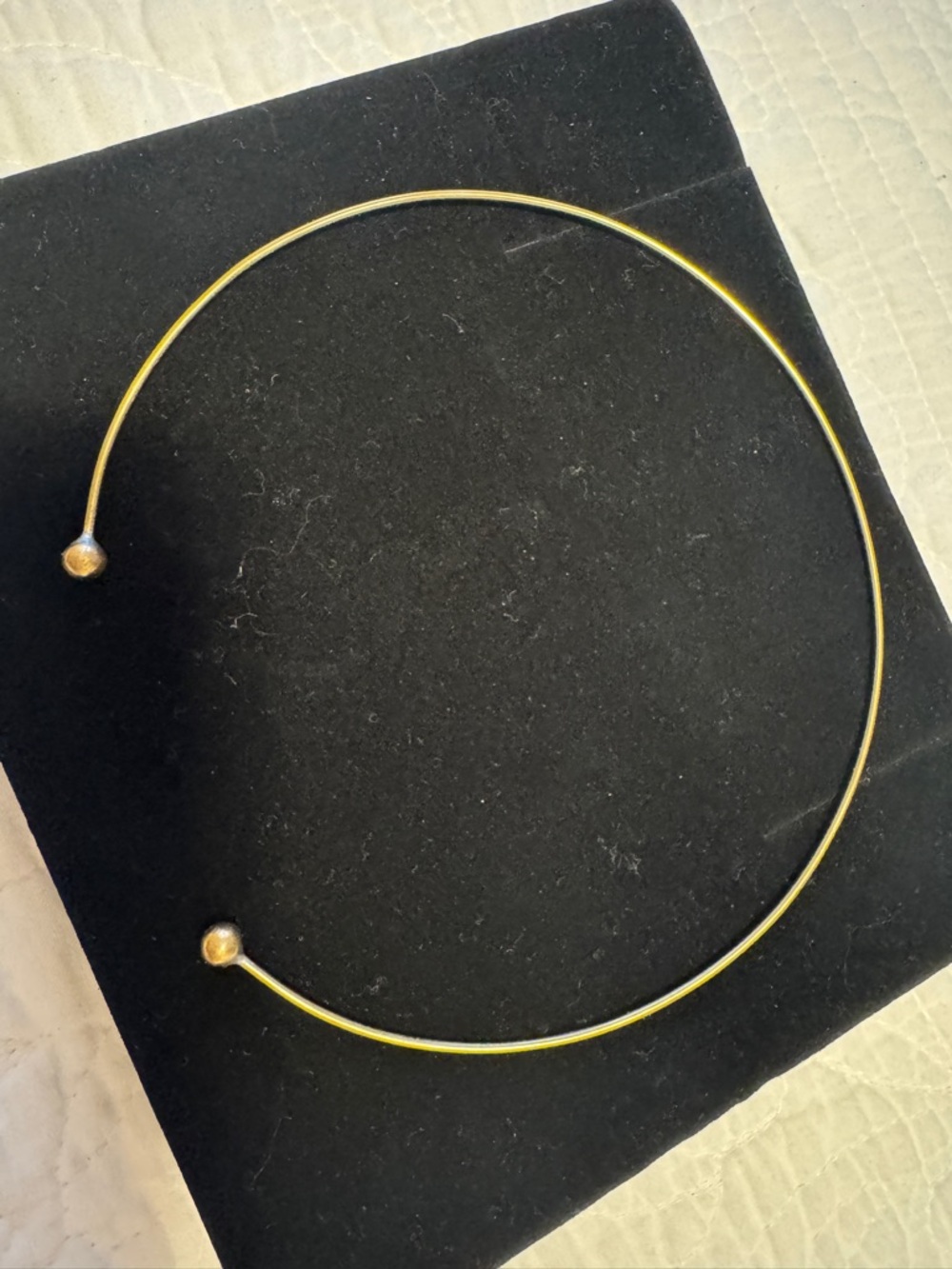 Solid Brass Sleek Gold Open Collar Choker Necklace